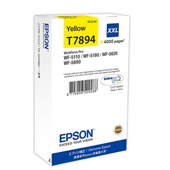 Картридж Epson WF-5110/WF-5620 yellow XXL (4000 стр)