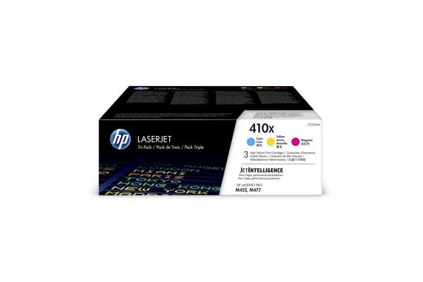 Картридж HP 410X CLJ Pro M377/M452/M477 (CF411X,CF412X,CF413X) CYM (3*5000 стр) Тройная упаковка