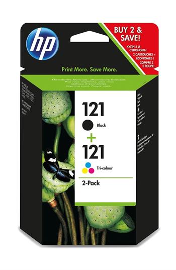 Картридж HP No.121 Black/Tri-color Combo Pack