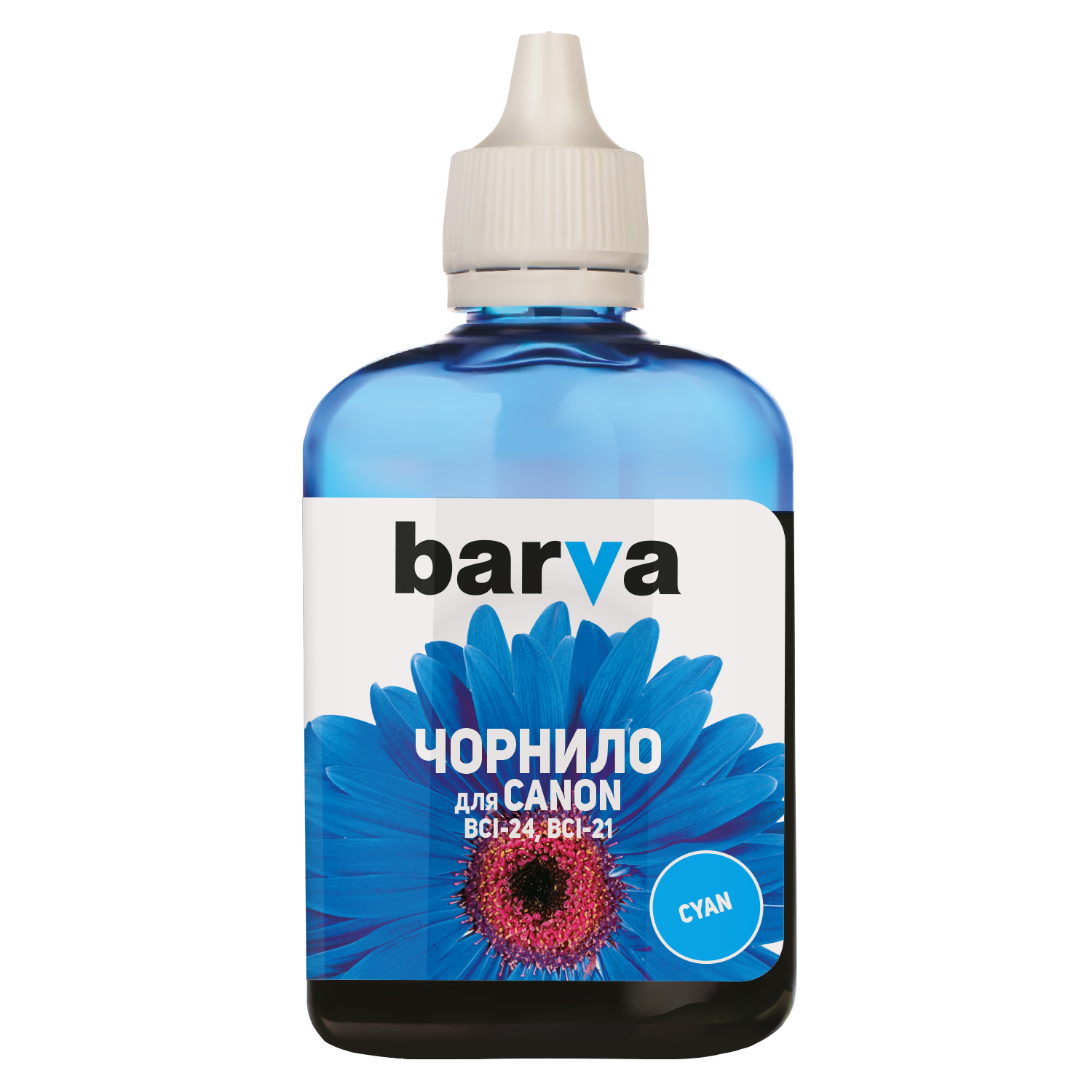 ЧЕРНИЛА BARVA CANON BCI-24 CYAN 90 г (C24-282)