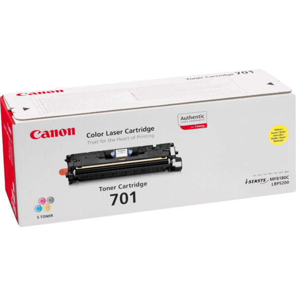 Заправка картриджа Canon 701 Yellow для принтера LВP-5200, МF8180C