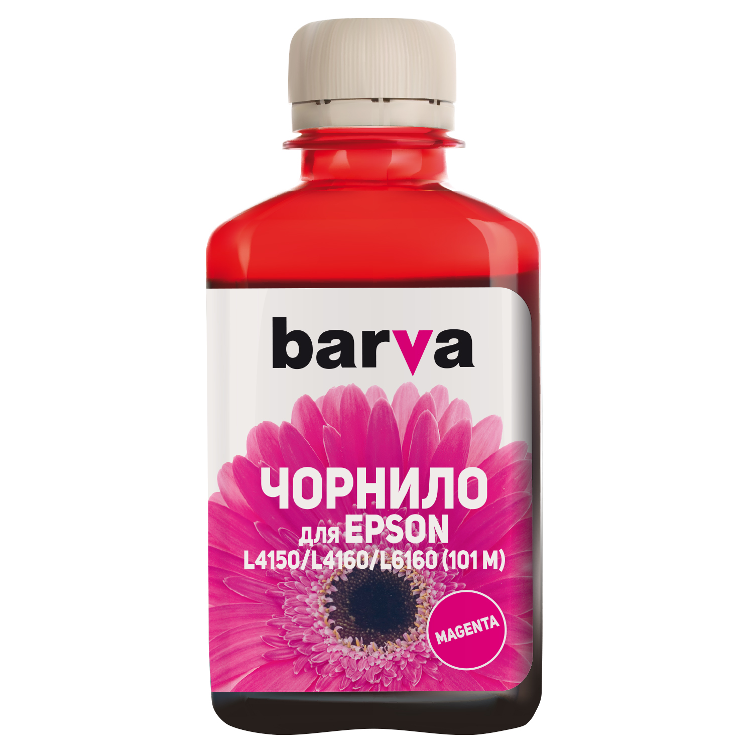 ЧЕРНИЛА BARVA ДЛЯ ФАБРИК ПЕЧАТИ EPSON L4150/L4160 (101 M) MAGENTA 180 мл (E101-605)