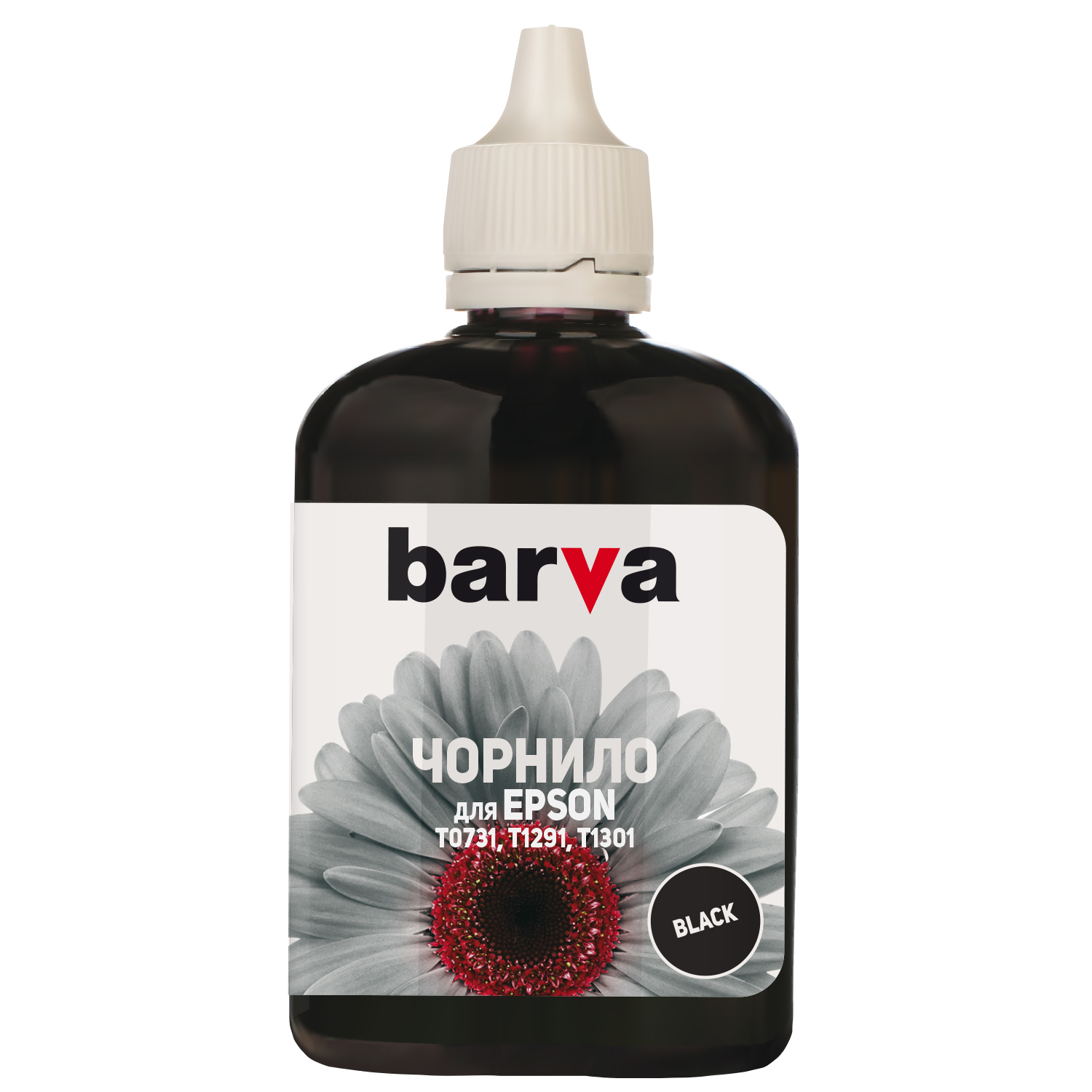 ЧЕРНИЛА BARVA EPSON T1301/T1291/T1281/T1031/T0731 (SX525) BLACK 90 г ПИГМЕНТ (E130-527)