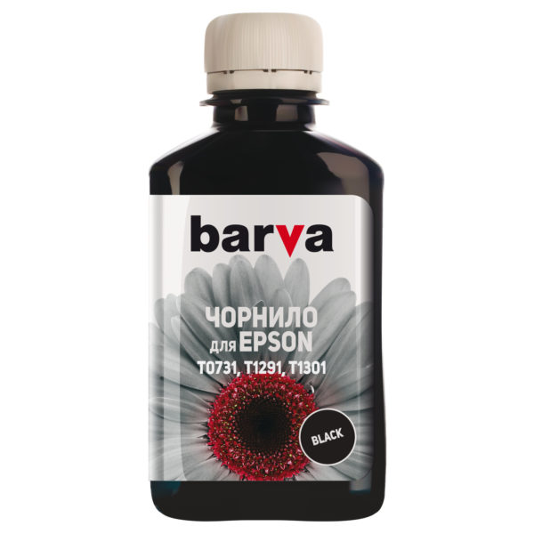 ЧЕРНИЛА BARVA EPSON T1301/T1291/T1281/T1031/T0731 (SX525) BLACK 180 г ПИГМЕНТ (E130-535)