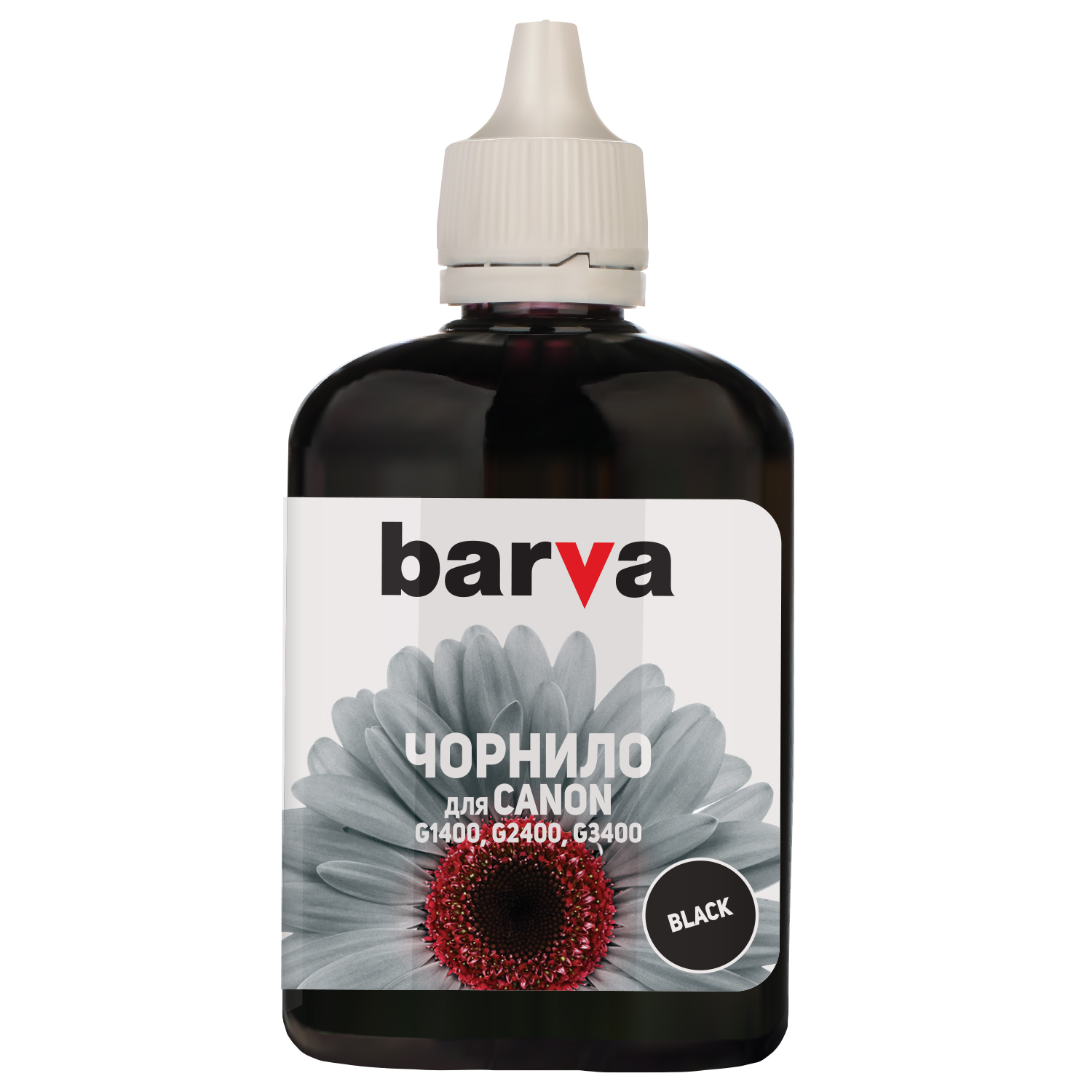 ЧЕРНИЛА BARVA ДЛЯ серии G CANON PIXMA G1400/G2400/G3400 (GI-490 BK) BLACK 90 г ПИГМЕНТ (G490-507)