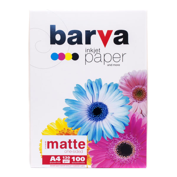 БУМАГА BARVA Матовая 120 г/м2 А4 100 л (IP-A120-005)