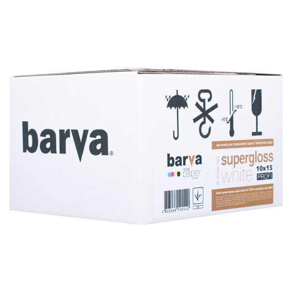 ФОТОБУМАГА BARVA PROFI Белый суперглянец 200 г/м2 10×15 500 л (IP-R200-163)