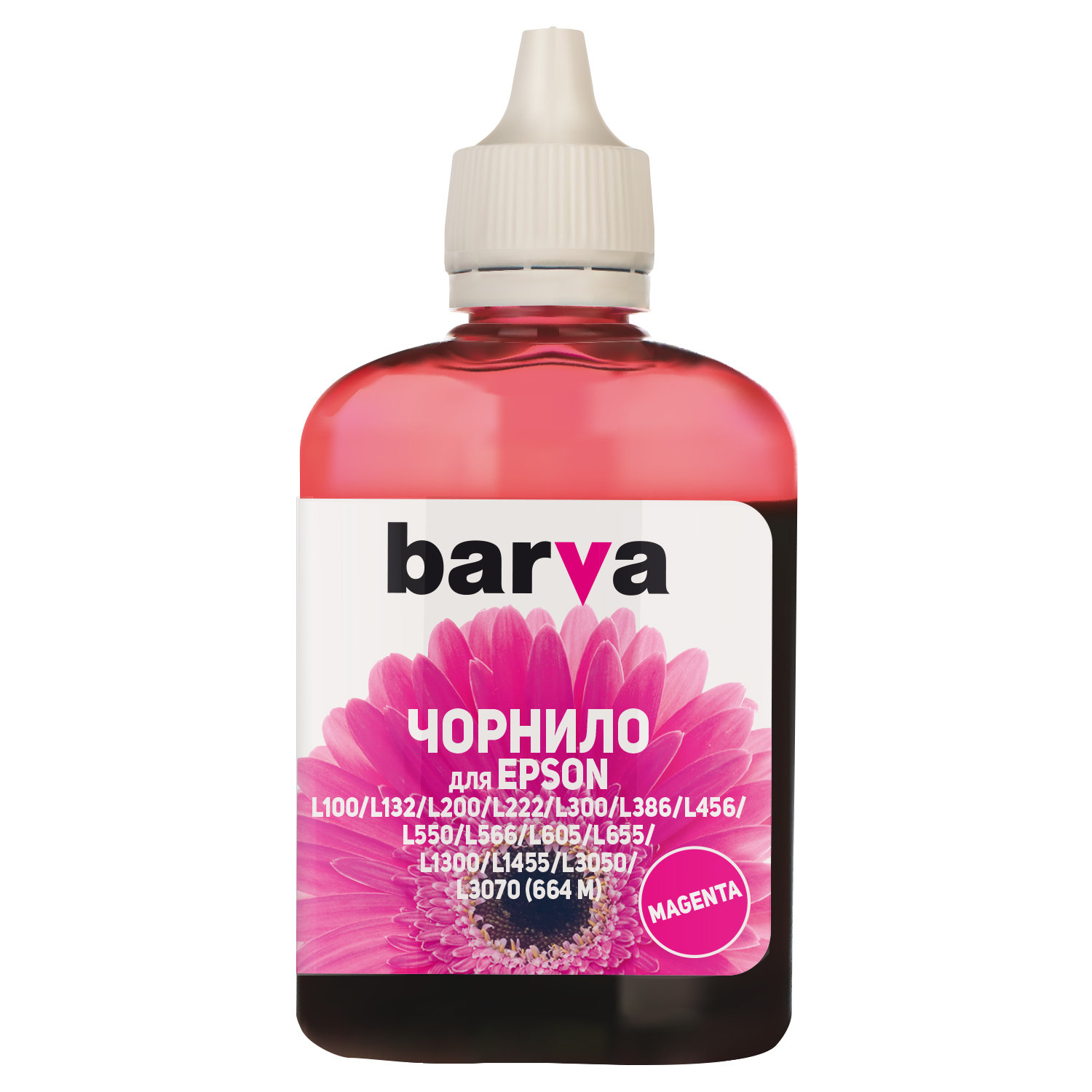 ЧЕРНИЛА BARVA ДЛЯ ФАБРИК ПЕЧАТИ EPSON L100/L210/L300/L350/L355 (664 M) MAGENTA 90 г (L100-402)