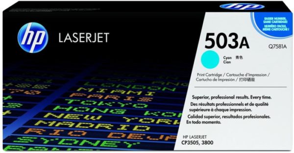 Заправка картриджа HP 503A Q7581A Cyan для принтера Color LaserJet CP3505, 3800
